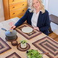 Homespice Prescott Jute Braided Placemats, Rect 13x19 Set of 6 by Homespice