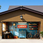 7x16FT Tool Room Garage Door Banner Vintage Garage Door Cover Garage Decoration - Image 7