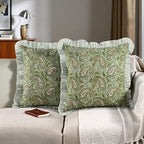 Ridhi Nostalgic Naturals Floral Block Print Throw Pillow Covers 20x20 Inch - Image 5