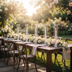 Hurricane Glass Candle Holders 12pcs Candlestick Holders for Taper Candles Centerpieces for Tables Wedding Birthday Party Home Decor - Image 2