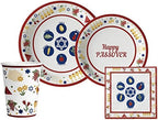 Traditional Passover Tableware Pack: Disposable Paper Plates, Napkins and Cups Set for 20 by StephanieImports