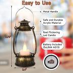 12Pcs Mini Lantern for Halloween Decor, 6Inch Small Lanterns for Western Garden Camping Party Decorations, Vintage Candleholders Table Centerpiece, Forest Christmas Wedding Decorations (Brass) - Image 6