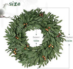 24 Inch Large Eucalyptus Olive Wreaths for Front Door with Olives - Image 2