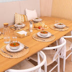 10 Pack, Round Woven Placemats, Natural Water Hyacinth Place mats, Braided Straw Table Mats for Dining Table, Christmas Placemats (13.8 inch) - Image 2