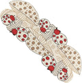 CLEENTABLE Beaded Table Runner, Red & White, 13x36 by CLEENTABLE