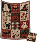 Halloween Tapestry Throw Blanket, Vintage Patchwork Woven Fringe Wall Decor (1set-130 * 160cm(51 * 63in)) by Unknown