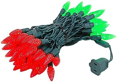 Novelty Lights 24FT 70 LED C6 Christmas Light String, Red & Green Wire - Image 6
