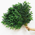 40pcs Italian Ruscus Greenery Garland 68cm Artificial Greenery Stems Home Decor by VOELIGT