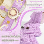 18 Pack Cheesecloth Table Runner 10FT Lilac Purple Table Runner Lavender Boho Gauze Cheese Cloth Table Runners Long Rustic Sheer Table Decorations for Wedding Party Baby Bridal Shower Birthday Holiday - Image 6