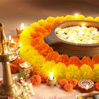 Giegxin 15 Pack 5ft Marigold Garland for Decor, Yellow,Orange - Image 5