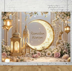 Ramadan Mubarak Party Decoration Backdrops 10x8 Feet Vinyl Muslim Ramadan Party Supplies Banner Photography Backgrounds Eid Photography Studio Props for Home Events - Image 2