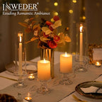 Hurricane Glass Candle Holders: Clear Candlestick Holders Set of 6 - Image 5
