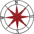 aboxoo Round Metal Compass Decorative Compass Metal Wall Art Hanging Wall Sculpture 22.8 Inch Diameter Farmhouse Decor Indoor or Outdoor Sign by aboxoo
