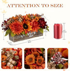 Fall Centerpiece for Table Fall Fake Flower in Pot Fall Floral Arrangement - Image 2