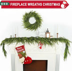 26 Inch Realistic Christmas Wreath, Soft Bendable Christmas Wreaths for Front Door,Winter Wreaths for Front Door, Outdoor Christmas Wreath for Wall Windows,Christmas Thanksgiving Decorations Indoor - Image 3