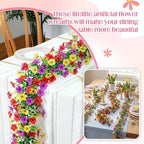 8 Pcs 6 ft Artificial Flowers Wisteria Garland, Multicolor - Image 3