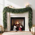 15FT Christmas Cedar Garlands Realistic, Real Touch Winter Xmas Garland, Christmas Decorations Indoor Outdoor, Artificial Holiday Decor Faux Greenery for Mantle, Fireplace, Table by Unknown