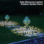 Moroccan Solar Lanterns Outdoor Waterproof Hanging Garden Decor - Image 6