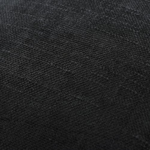 Set of 4 Soft Textured Decorative Throw Pillow Covers 20x20 Inch Cozy Farmhouse Cushion Cover Square Accent Pillow Cases for Bed Couch Sofa Living Room, Black - Image 4