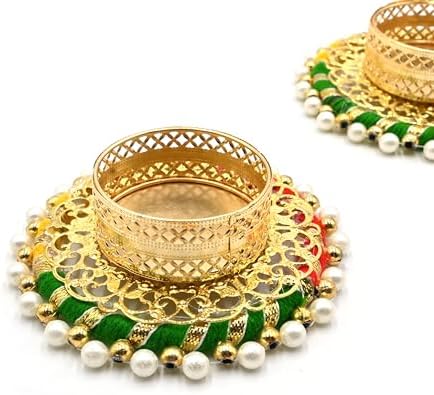 IGH Pack of 20 Indian Decorative Tea Light Candle Holders Traditional Handmade Diya Lamp for Pooja, Diwali Decoration and Festival Gifts for Home - Image 2