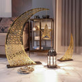 Ramadan Crescent Moon Decor Islamic Home Decoration for Eid Muslim Gifts (Shiny Gold, 54x40 inches | 137x102 cm) by iwaconcept