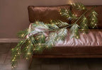 LITBLOOM Lighted Palm Garland with Timer 6FT 120 LED Fairy Lights, Greenery Garland Battery Operated or USB Plug in for Summer Fireplace Mantle Decoration Inside - Image 5