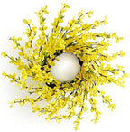 Artificial Twig Fall Front Door Wreath (Small Yellow Forsythia) by Huashen