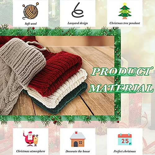 Chalyna 12 Pcs 14.5 Inch Cable Knit Stockings,Colorful - Image 6