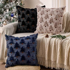 Allorry Christmas Pillow Covers 20x20 inch Set of 2 Grey Christmas Decorations Soft Plush Faux Fur Wool Christmas Tree Throw Pillow Cases Winter Holiday Decor for Sofa Living Room PT002I20 - Image 5