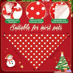 Abbylike 50 Pcs Christmas Dog Bandanas Bulk, Red and White Party Costume - Image 3