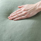 MIULEE Linen Fringe Decorative Lumbar Throw Pillow Covers Aqua Green 12x20 - Image 2