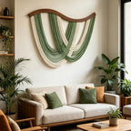 Large Macrame Wall Hanging, Boho Tapestry Woven Decor, 31.5” x 23.5" - Image 6