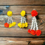 LOVENSPIRE Pack of 50 Marigold Tuberose Tassels Bulk 6 Inch Artificial Marigold Flowers Diwali Halloween Day of the Dead Decoration Home Décor Indian Wedding Eid Mehndi Decor (Orange Yellow) - Image 5
