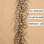 60" Pip Berry Garland - Artificial Spring and Summer Decorative Garland with Cream Berries, Perfect for Front Door, Mantel, Centerpiece and Table Display Seasonal Décor - Image 4