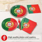 96 Pcs Portugal Flag Themed Party Decorations, Serves 24 - Image 3