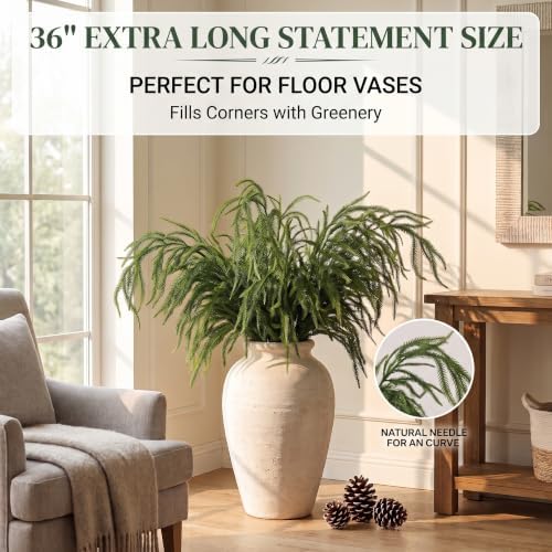 Montekin 4 Pcs 36 Inch Real Touch Christmas Norfolk Pine Branches - Image 4