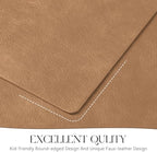MOSAYT Vinyl Faux Leather Placemats, Set of 6, Camel - Image 5