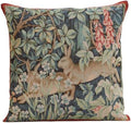 William Morris Two Hares In A Forest Tapestry Pillow Cover 14 x 14 in by CCharlotteHomeFurnishings