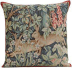 William Morris Two Hares In A Forest Tapestry Pillow Cover 14 x 14 in by CCharlotteHomeFurnishings