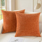 CaliTime Fall Decorative Throw Pillow Covers 26 X 26 Inches Burnt Orange by CaliTime