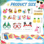 Halfchet 43 Pcs Summer Tree Ornaments Sets Summer Tree Decorations with Hibiscus, Pineapple, Ice Cream, Flamingo & Hanging Tags Summers Ornaments for Small Tropical Trees Decor - Image 2