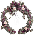 Ling's moment Deep Purple Artificial Flower Garland Wedding Arch 6 FT by LingsMoment