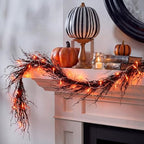 Thiccywoov Halloween Lighted Creepy Black Twig Vines Garland for Mantle - Image 6