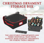 HOLDN’ STORAGE Christmas Ornament Storage Box with Dividers - Fits 72-3” Ornaments, 3 Removable Trays, Durable & Space-Saving, Clear Top Lid, Convenient Storage Designed, Black - Image 4