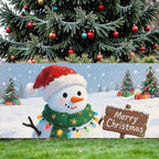 Cute Snowman Garage Door Banner 16x7 Ft - Merry Christmas Sign Design for Family Holiday Decorations - Image 5