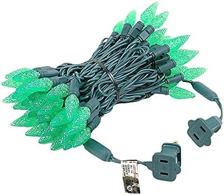 Novelty Lights 24FT 70 LED C6 Green Christmas String Lights, Outdoor - Image 5