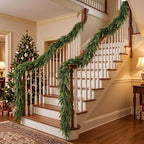 2Pcs 9FT Real Touch Norfolk Pine Garlands for Christmas Decorations Indoor by CYSKXYI