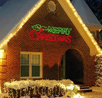 LAMPHOME Large 48"x18" 504 LED Merry Christmas Neon Motif Super-Bright Green and Red LEDs Outdoor Christmas Decoration with UL Standard Adaptor Waterproof for Outdoor Home Party Wall Hanging Holiday - Image 2