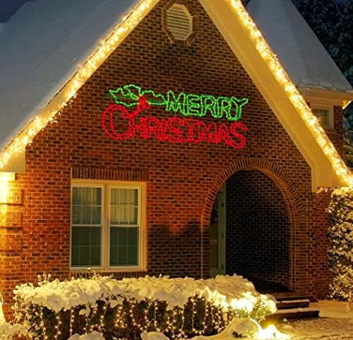 LAMPHOME Large 48"x18" 504 LED Merry Christmas Neon Motif Super-Bright Green and Red LEDs Outdoor Christmas Decoration with UL Standard Adaptor Waterproof for Outdoor Home Party Wall Hanging Holiday - Image 2