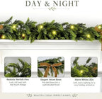 WANNA-CUL 9ft Real Touch Lighted Cedar Christmas Garland with Lights - Image 4